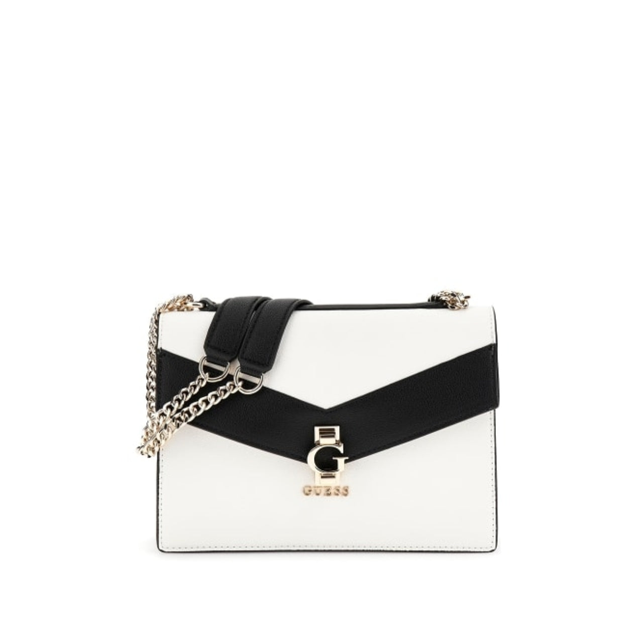 Borsa a Tracolla Guess Donna Jorah Bianco/nero