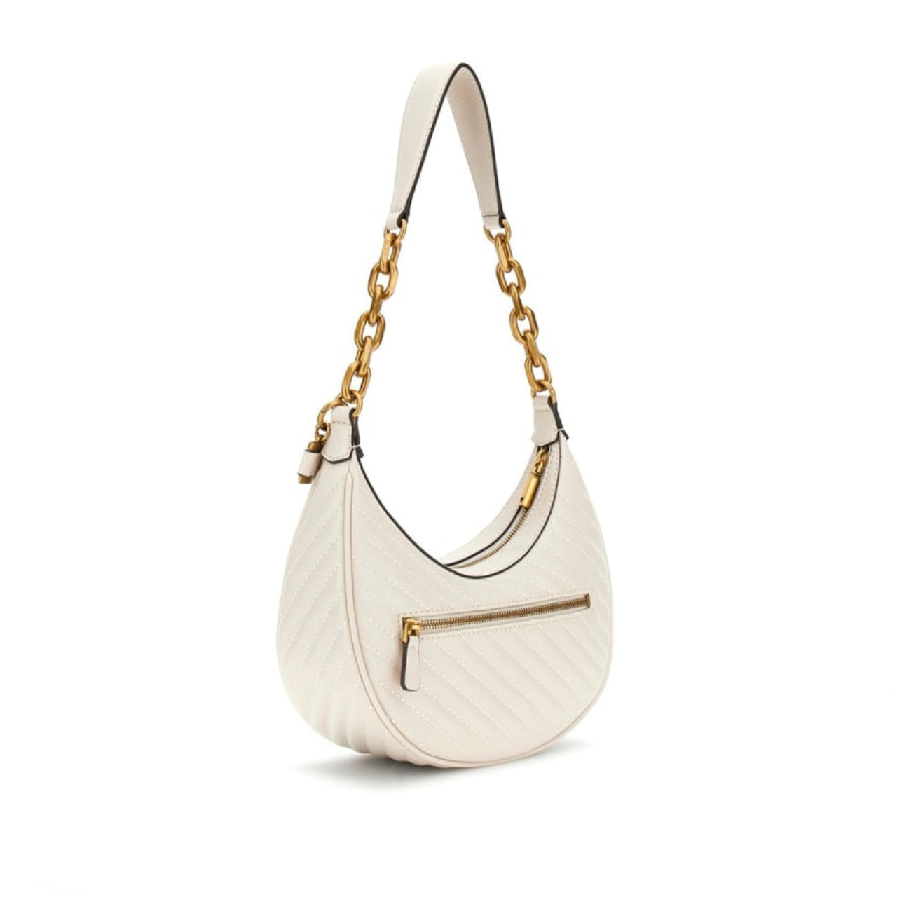 Borsa a Spalla Guess Donna Sela Avorio
