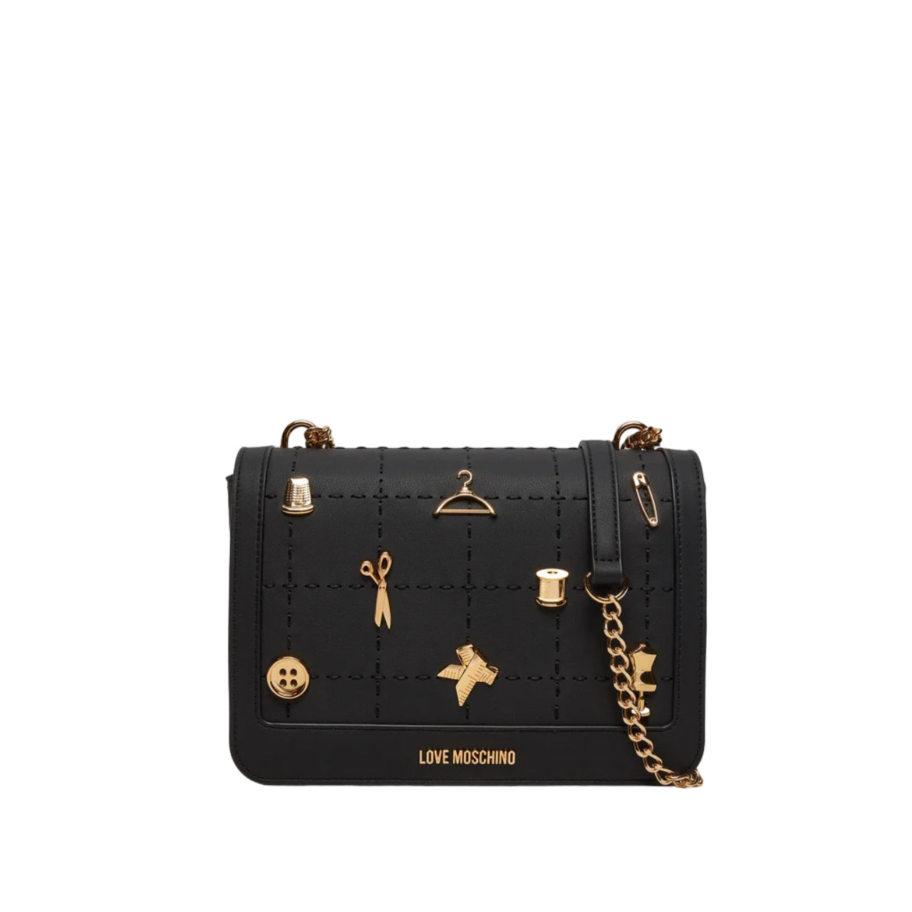 Borsa a Tracolla Love Moschino Donna Tailoring Nero