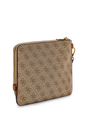 Pochette Guess Uomo Vezzola Nocciola/marrone