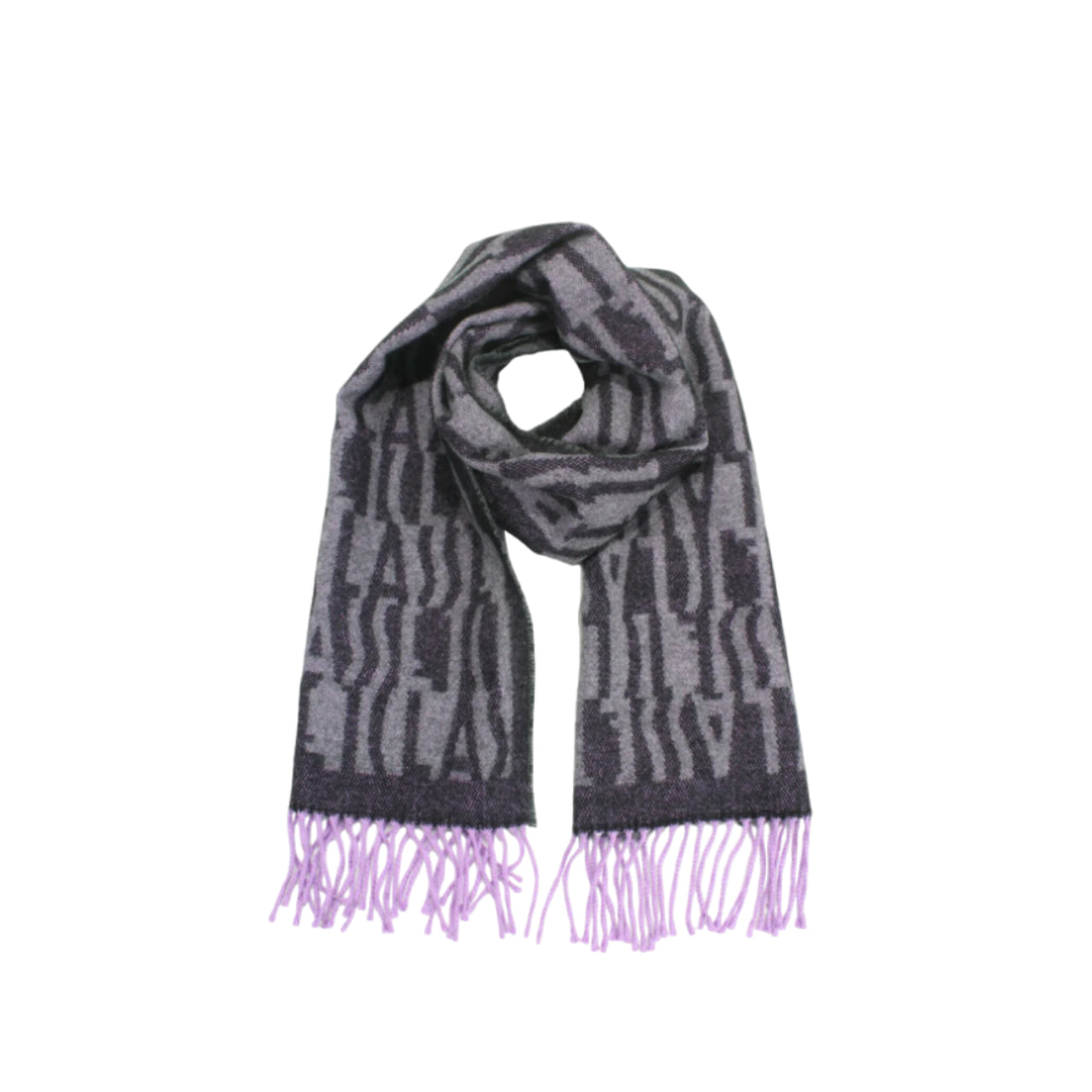Sciarpa Alviero Martini 1^ Classe Donna Loghi Allover Viola/grigio