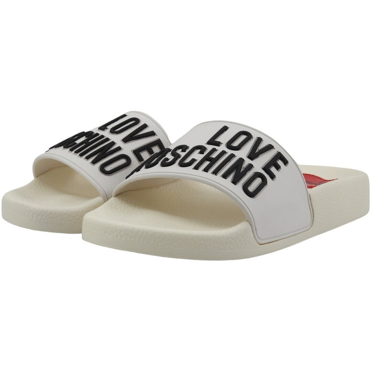 Ciabatte Love Moschino Donna Pool Slide Bianco/nero