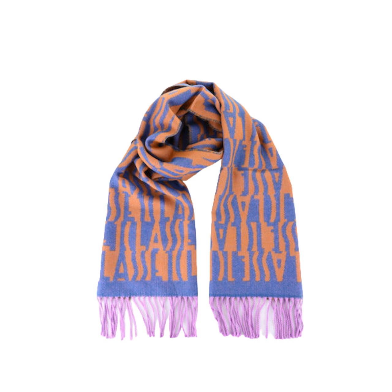 Sciarpa Alviero Martini 1^ Classe Donna Loghi Allover Arancione/blu