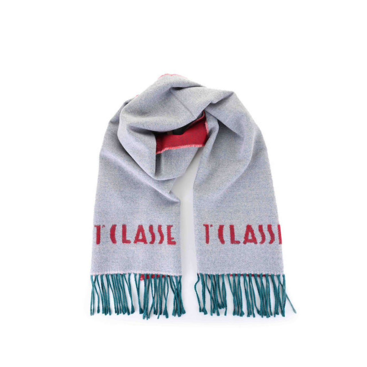 Sciarpa Alviero Martini 1^ Classe Unisex Logo piccolo Petrolio/rosso
