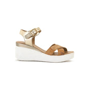 Sandalo Alviero Martini 1^ Classe Donna E153 Platino/Geo Beige