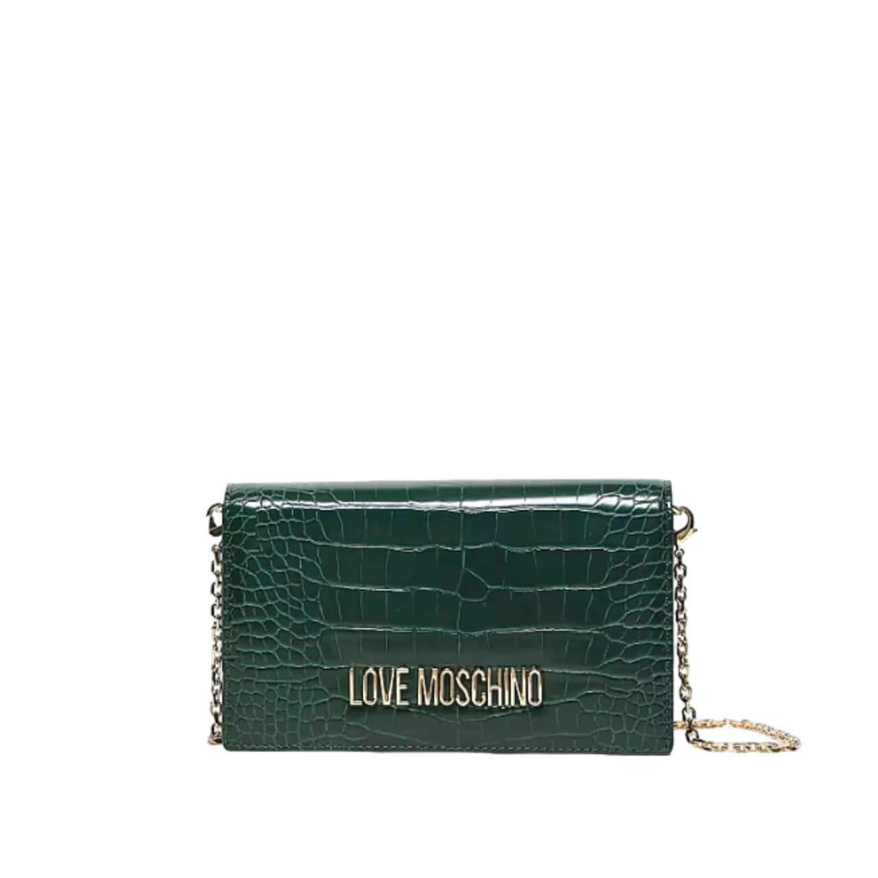 Tracollina Love Moschino Donna Shiny Croco Verde