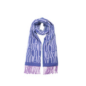 Sciarpa Alviero Martini 1^ Classe Donna Loghi Allover Blu/Viola