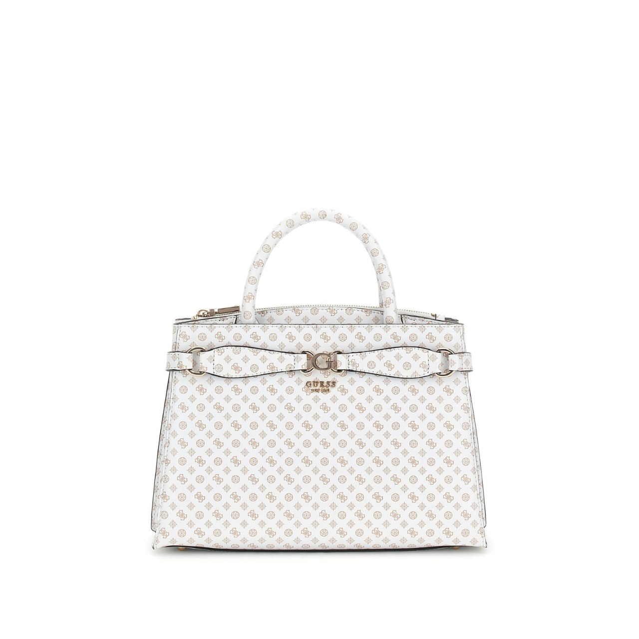 Borsa a Mano Guess Donna Arlena Logo Bianco