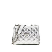 Borsa a Spalla Guess Donna Giully Mini Argento