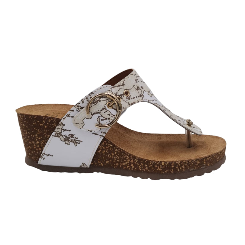 zeppa Alviero Martini 1^ Classe Donna Woman flip-flop Geo White