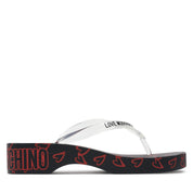 infradito Love Moschino Donna Rubber Slider Nero/rosso