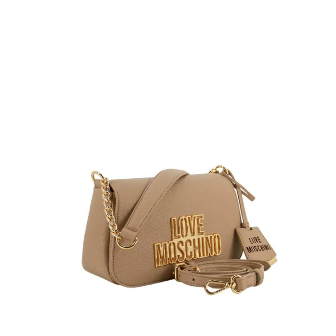 Borsa a Spalla Love Moschino Donna Cut Out Logo Crema