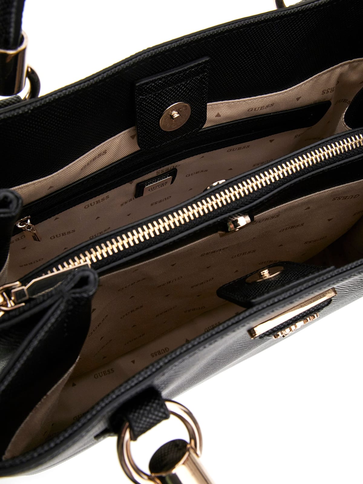 Borsa a Mano Guess Donna Gizele Nero