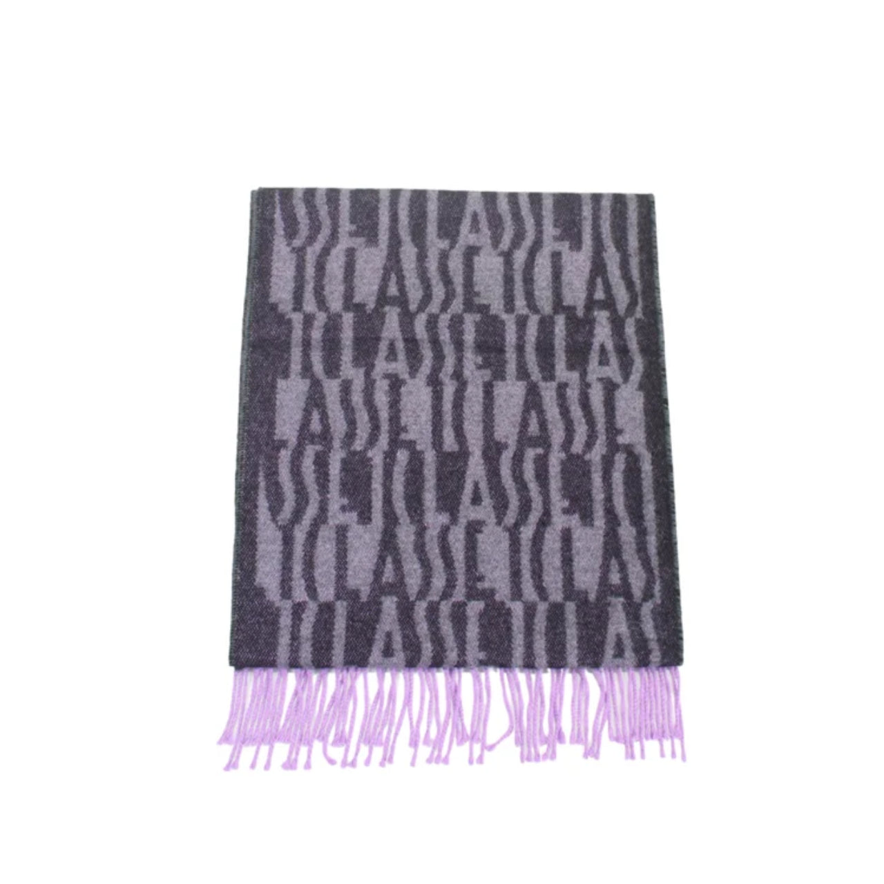 Sciarpa Alviero Martini 1^ Classe Donna Loghi Allover grigio/lilla