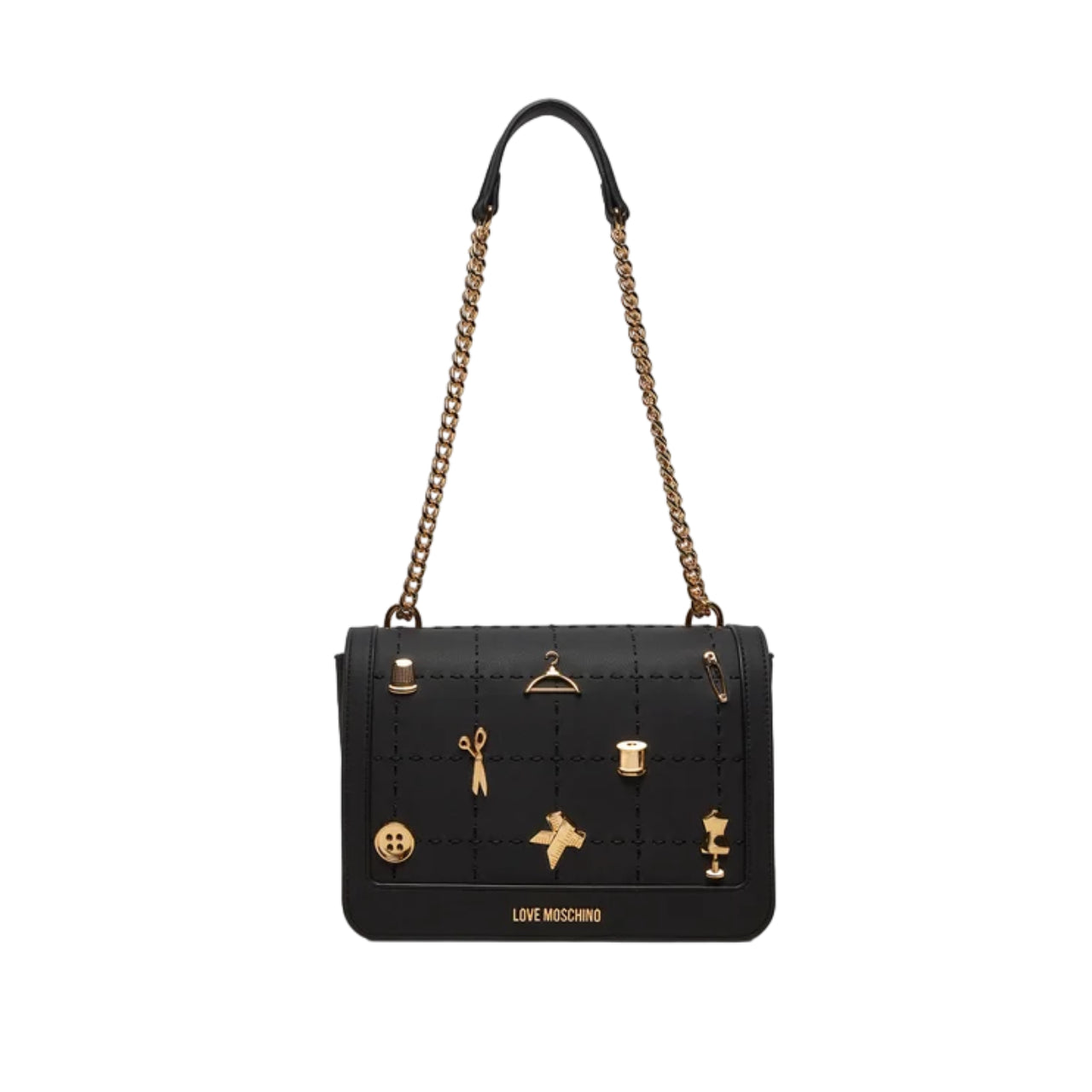 Borsa a Tracolla Love Moschino Donna Tailoring Nero