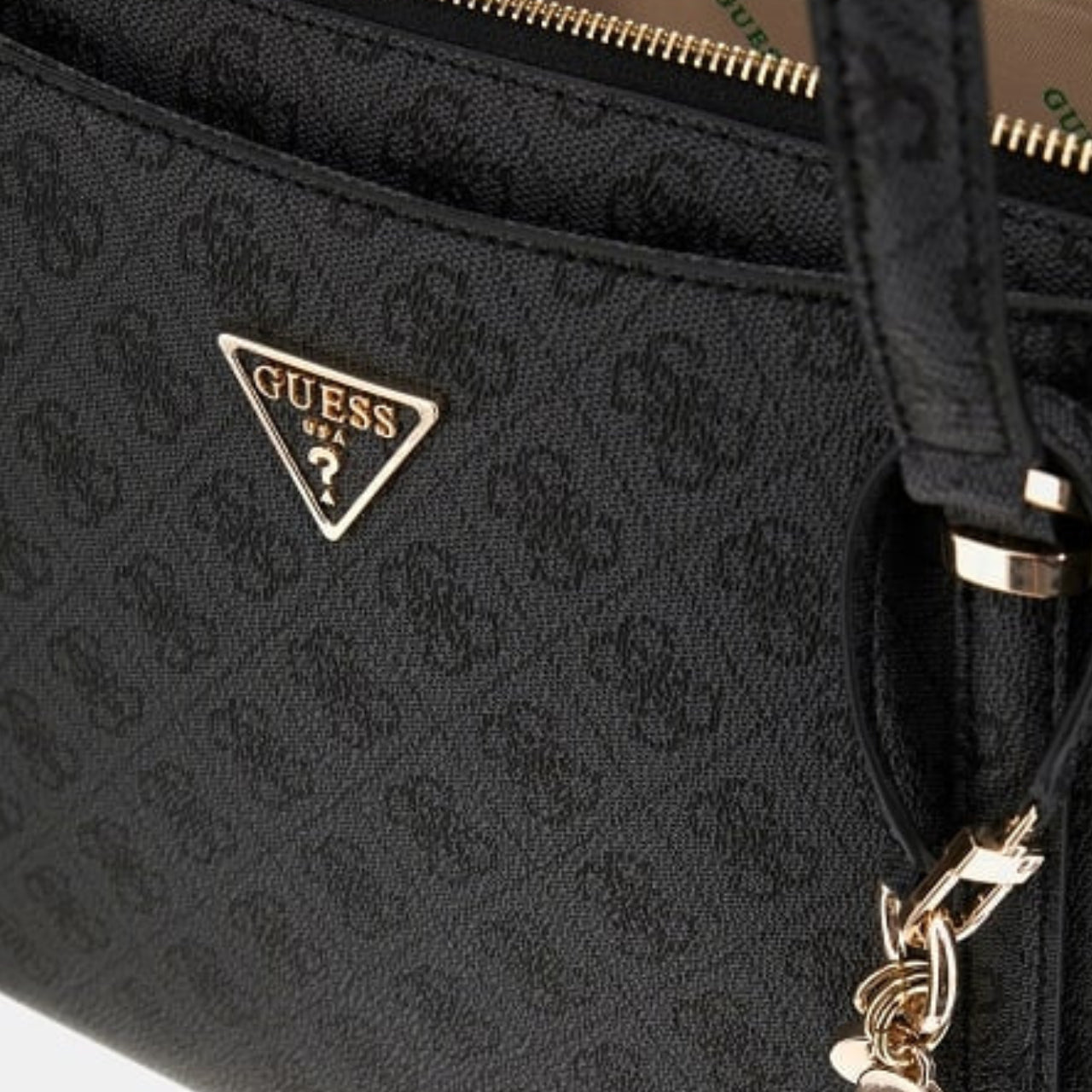 Borsa a Spalla Guess Donna ECO ERICA Grigio/nero