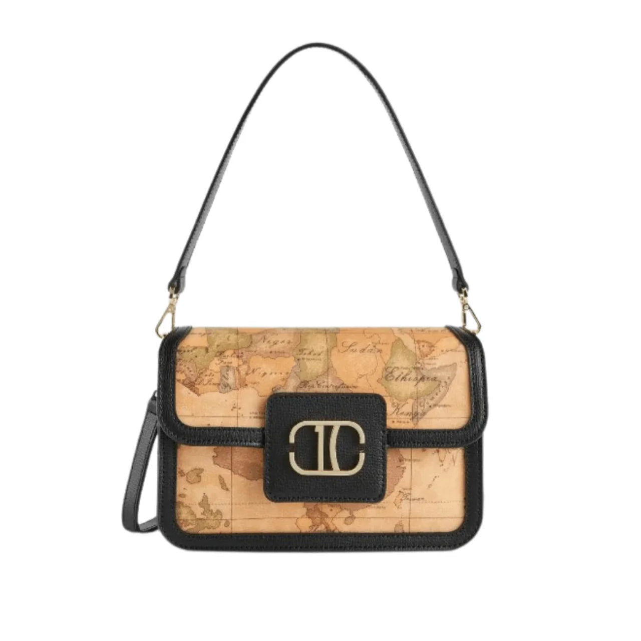 Borsa a Tracolla Alviero Martini 1^ Classe Donna Frame Bag Nero/Geo Classic