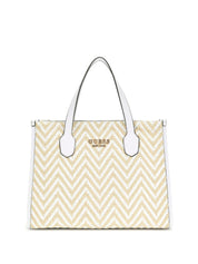 Borsa a Mano Guess Donna Silvana Bianco/beige