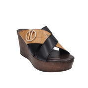 sandalo con zeppa Alviero Martini 1^ Classe Donna 0209 Geo classic/nero