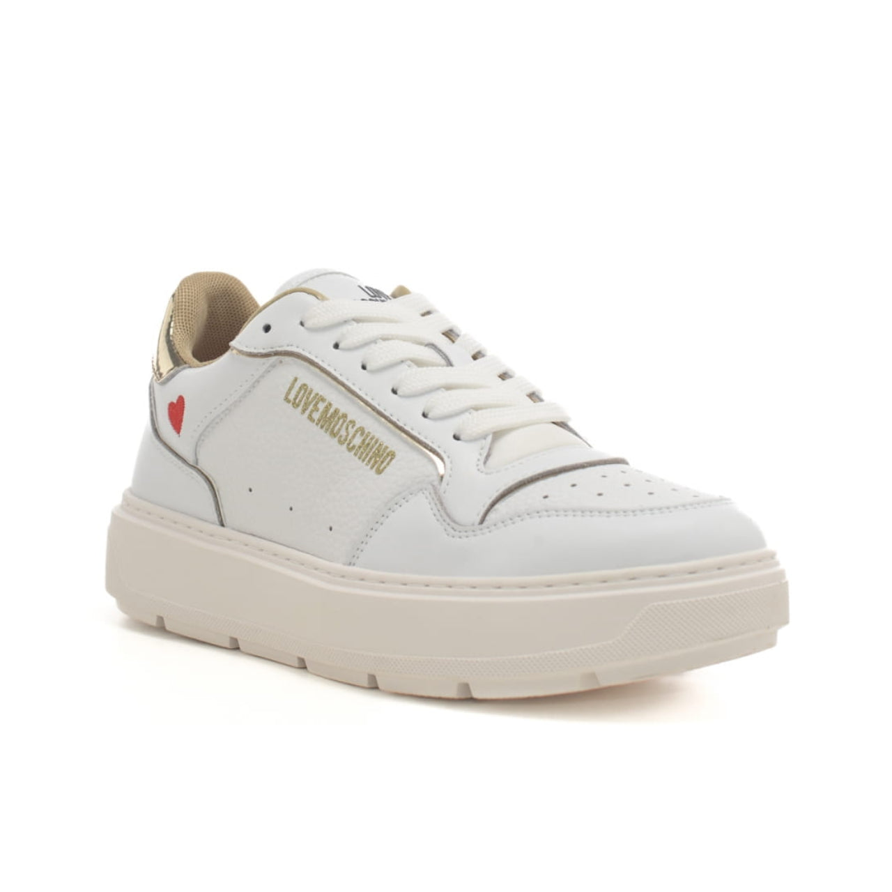 Sneakers Love Moschino Donna Love Bolding Bianco/argento