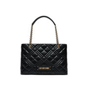 Borsa a Spalla Love Moschino Donna Quilted Nero/oro