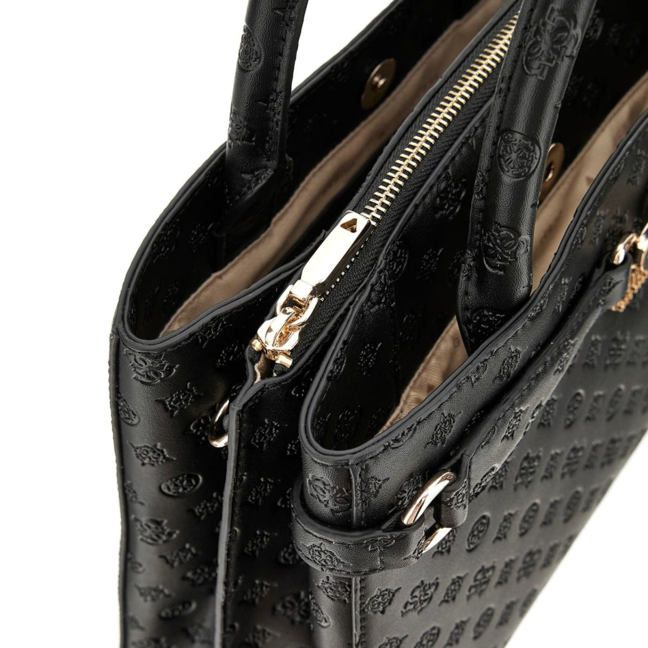 Borsa a Mano Guess Donna Arlena Logo Nero