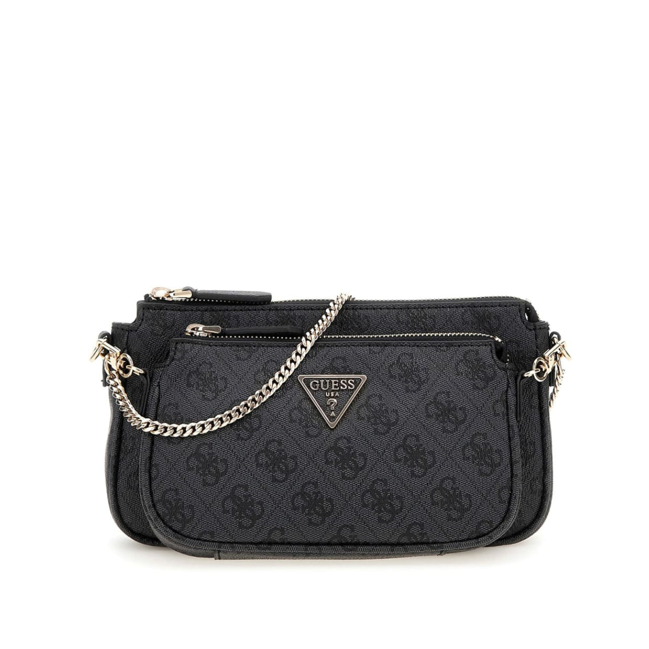 Borsa a Tracolla Guess Donna Noelle mini Grigio/nero