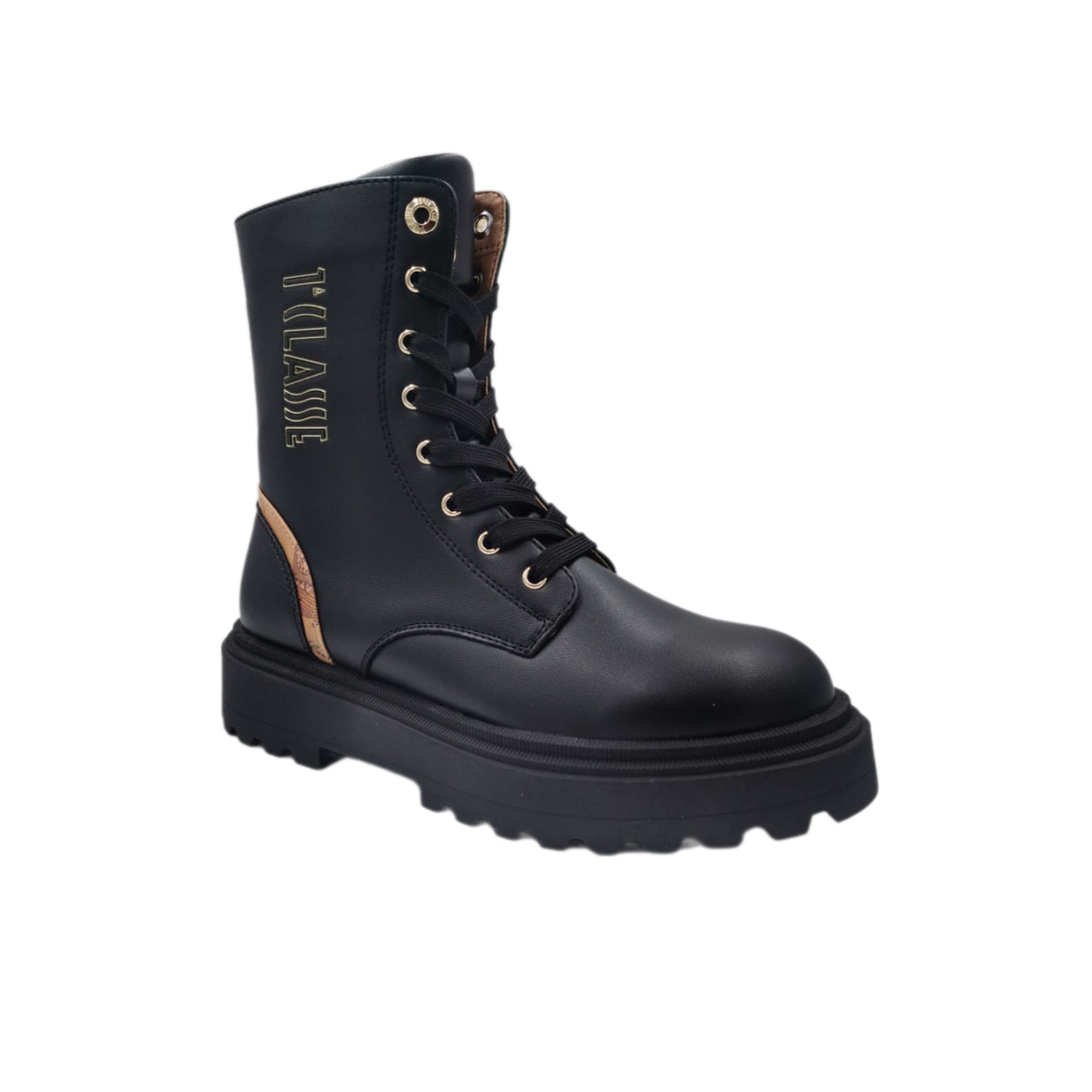 Anfibi Alviero Martini 1^ Classe Donna 2026 nero/geo beige