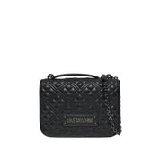 Borsa a Tracolla Love Moschino Donna Quilted Nero/grigio