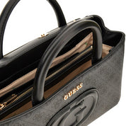 Borsa a Mano Guess Donna Eco Mietta Grigio/nero
