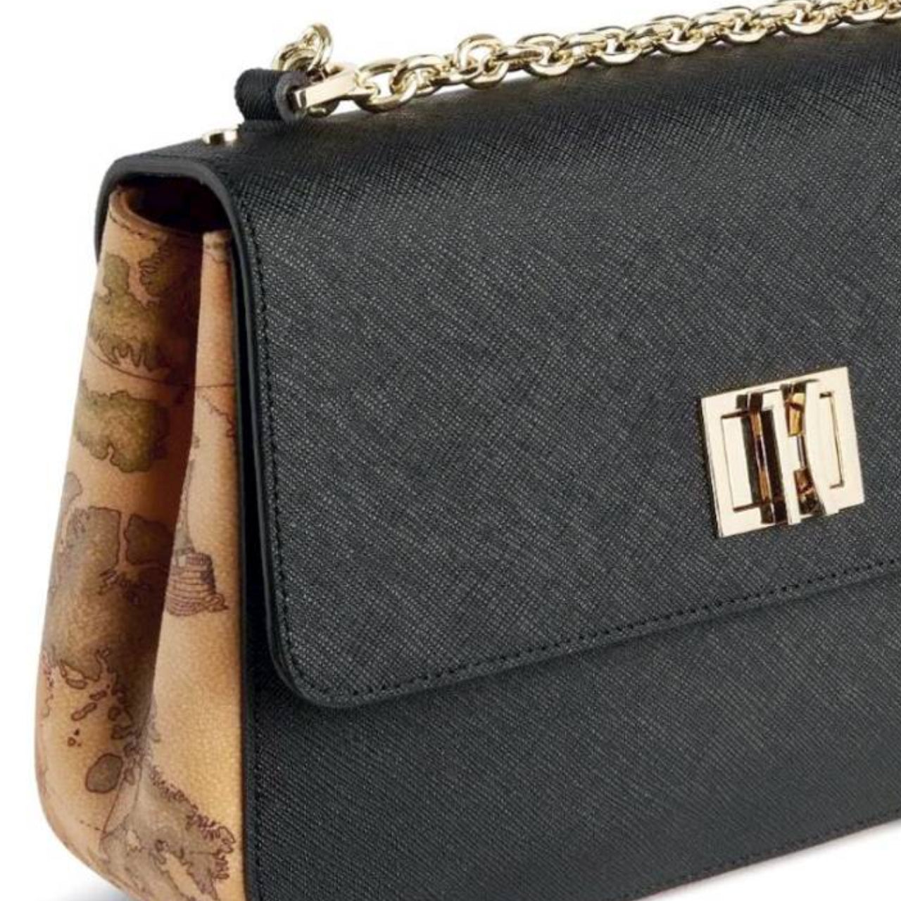 Borsa a Tracolla Alviero Martini 1^ Classe Donna Ideal Bag Nero/Geo Classic