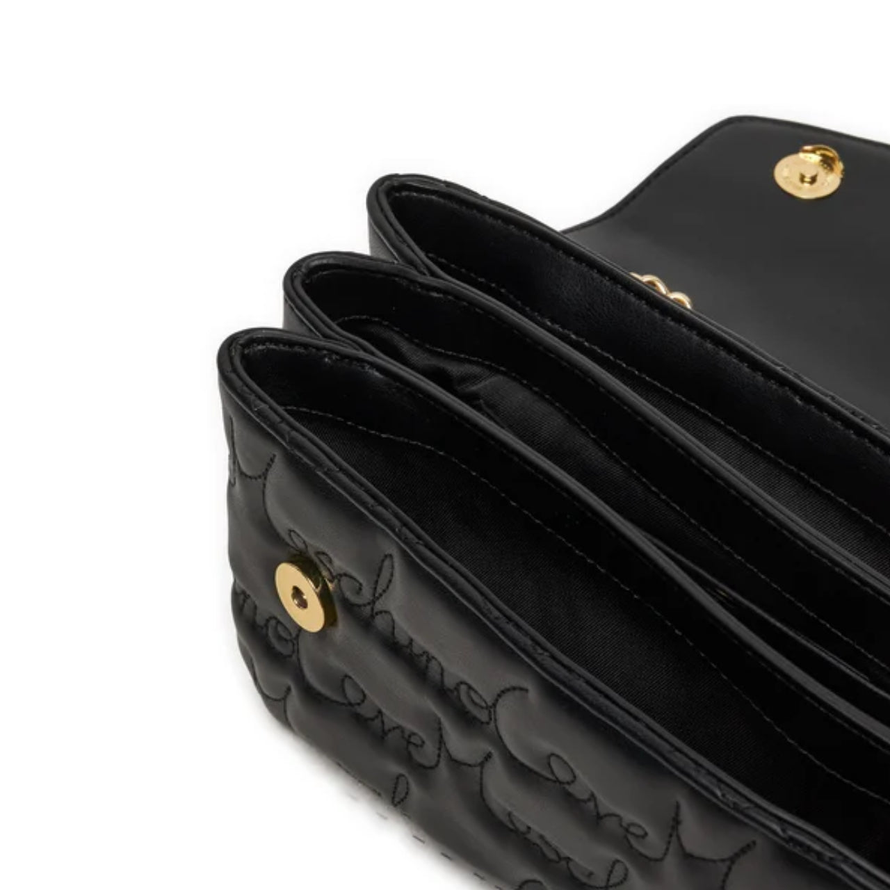 Borsa a Tracolla Love Moschino Donna Gold Heart Nero