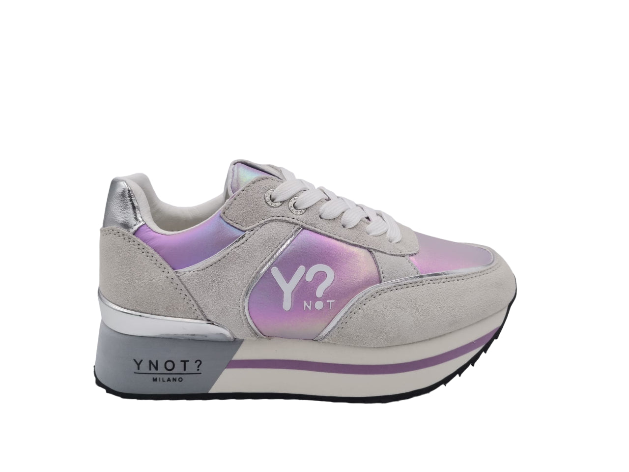 Sneakers Y Not? Donna White Orchid grigio/lilla