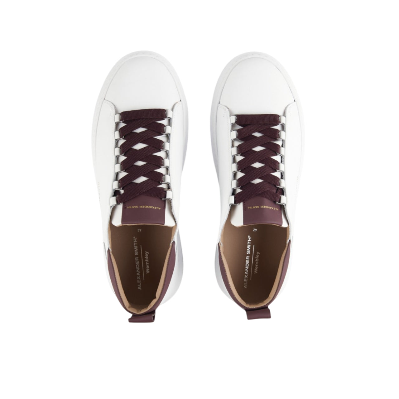 Sneakers Alexander Smith Uomo Wembley Man Bianco/bordeaux