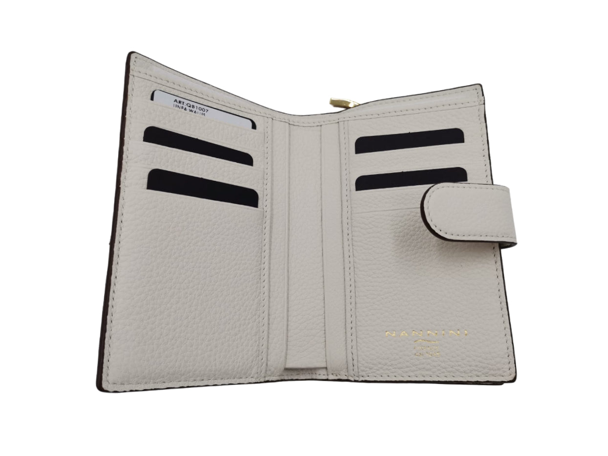 Portafoglio Nannini Donna Wallis Medium Nero/Bianco/Beige