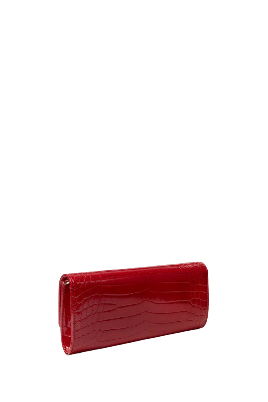 Tracollina Love Moschino Donna Shiny Croco Rosso