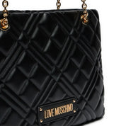 Borsa a Spalla Love Moschino Donna Quilted Nero/oro