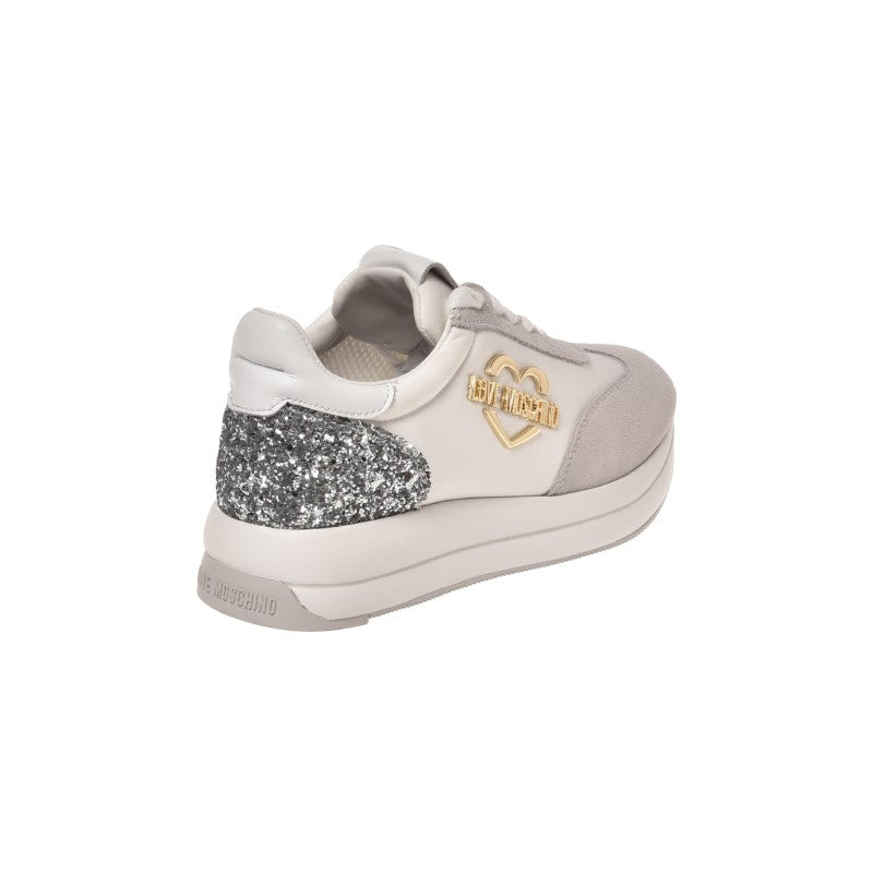 Sneakers Love Moschino Donna Daily Running Bianco/argento