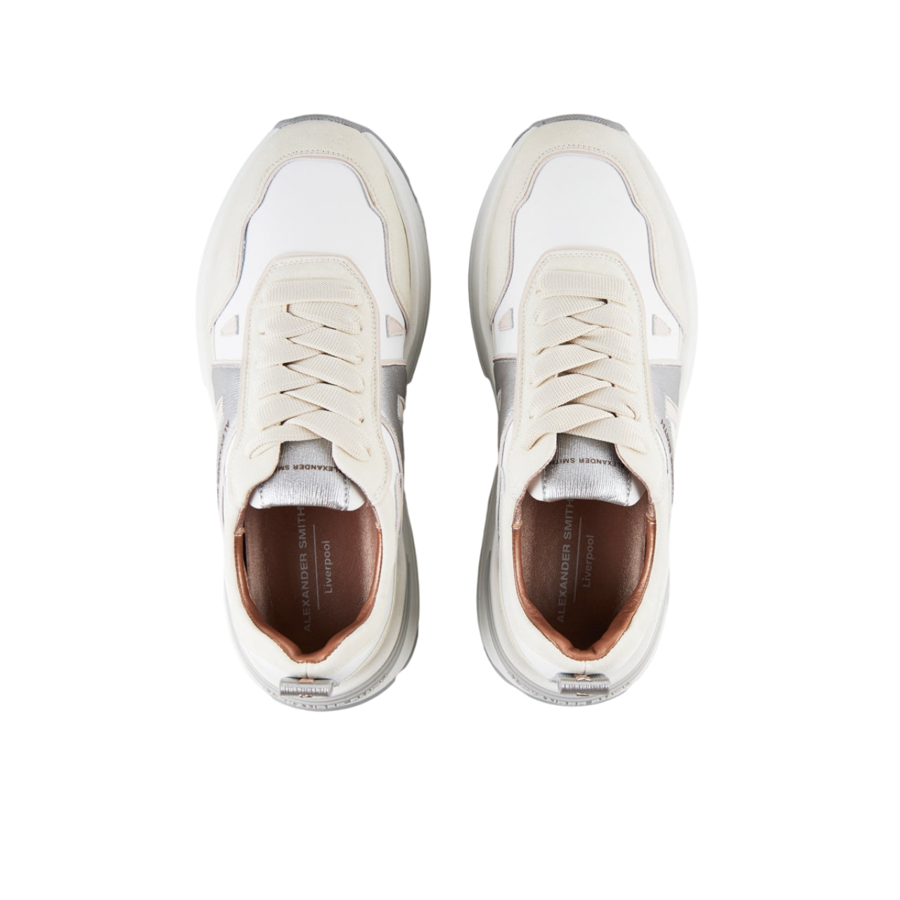 Sneakers Alexander Smith Donna LIVERPOOL Bianco/argento