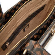 Borsa a Spalla Guess Donna Arlena Logo Marrone