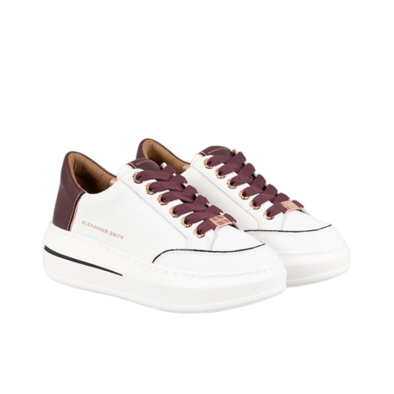 Sneakers Alexander Smith Donna Lancaster Bianco/bordeaux