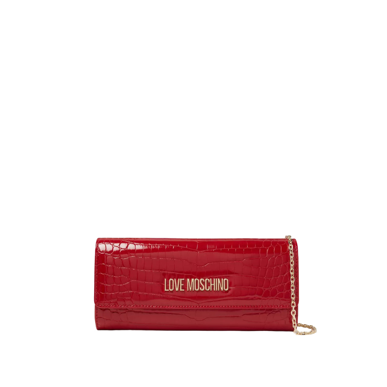 Tracollina Love Moschino Donna Shiny Croco Rosso