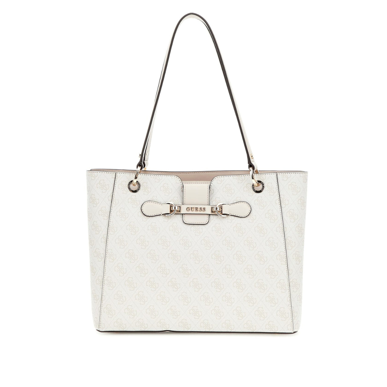 Borsa a Spalla Guess Donna Nolana Bianco/rosa