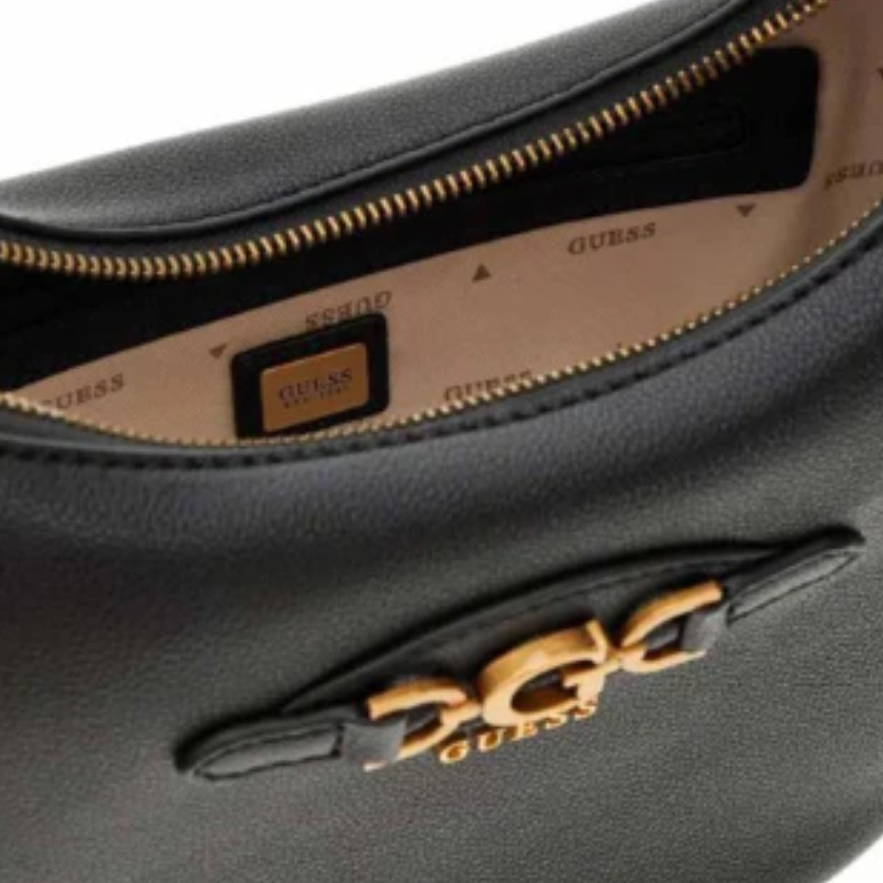 Borsa a Spalla Guess Donna Malva Nero