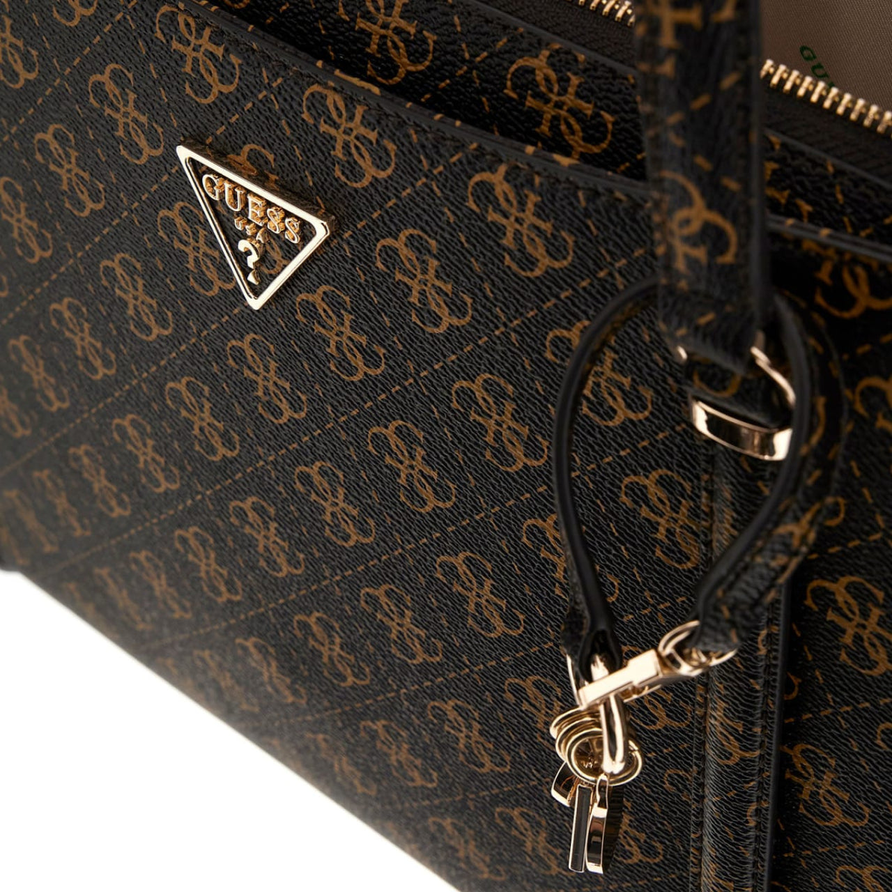 Borsa a Spalla Guess Donna ECO ERICA Marrone/nocciola
