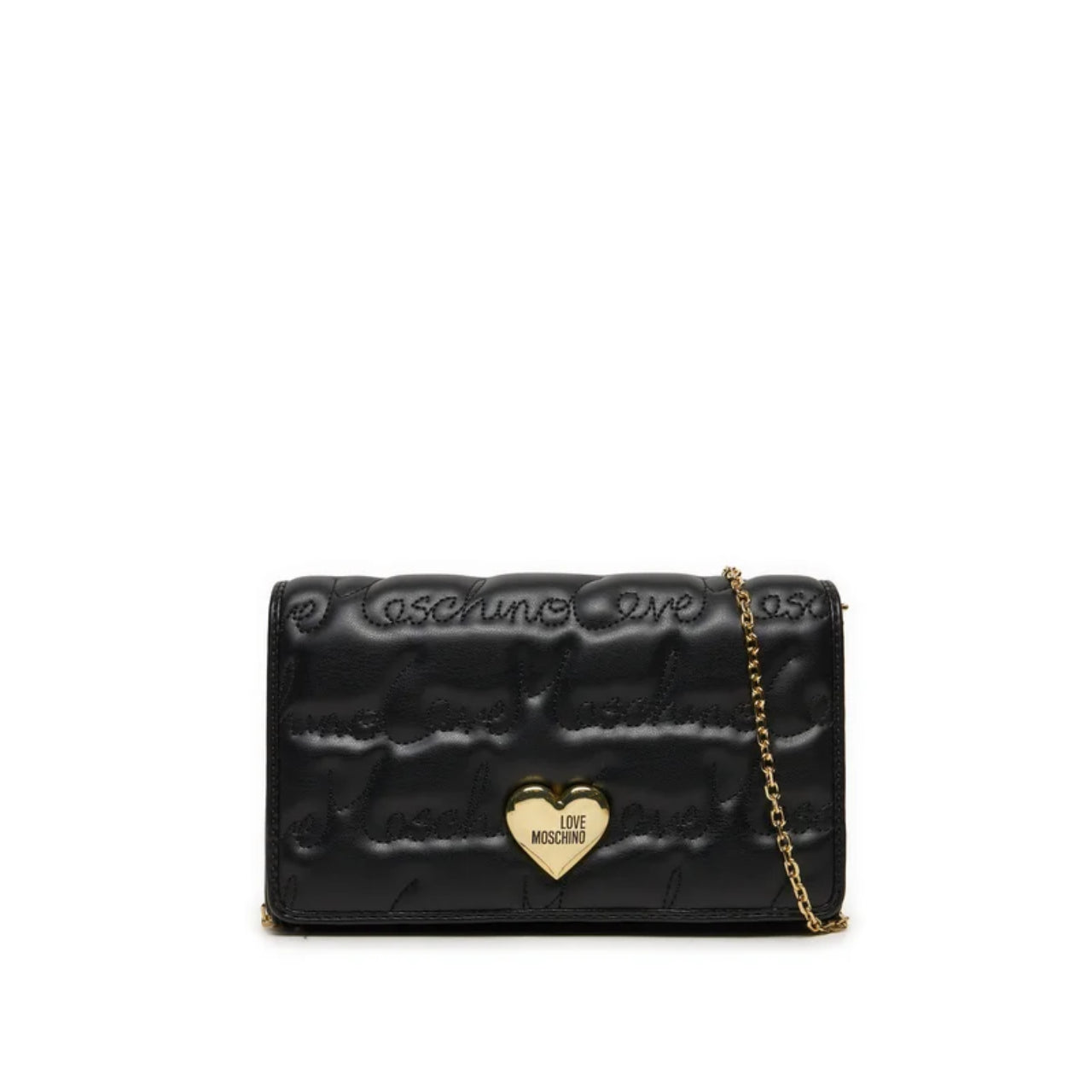 Borsa a Tracolla Love Moschino Donna Gold Heart Nero
