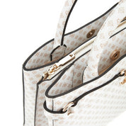 Borsa a Mano Guess Donna Arlena Logo Bianco