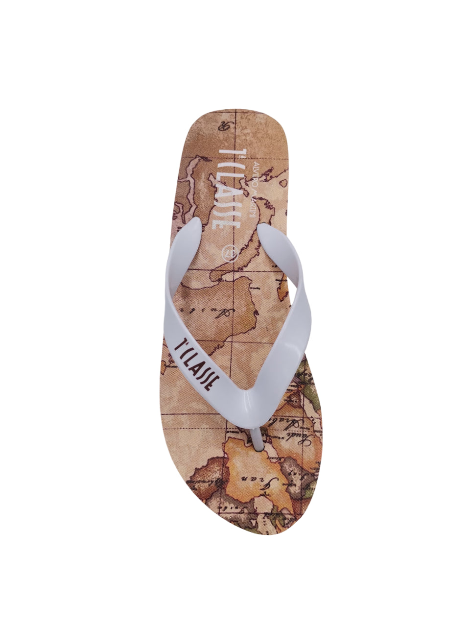 infradito Alviero Martini 1 Classe Donna Wedge Slipper Bianco geo classic