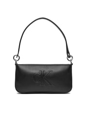 Borsa a Spalla Calvin Klein Donna Pouch deboss Nero