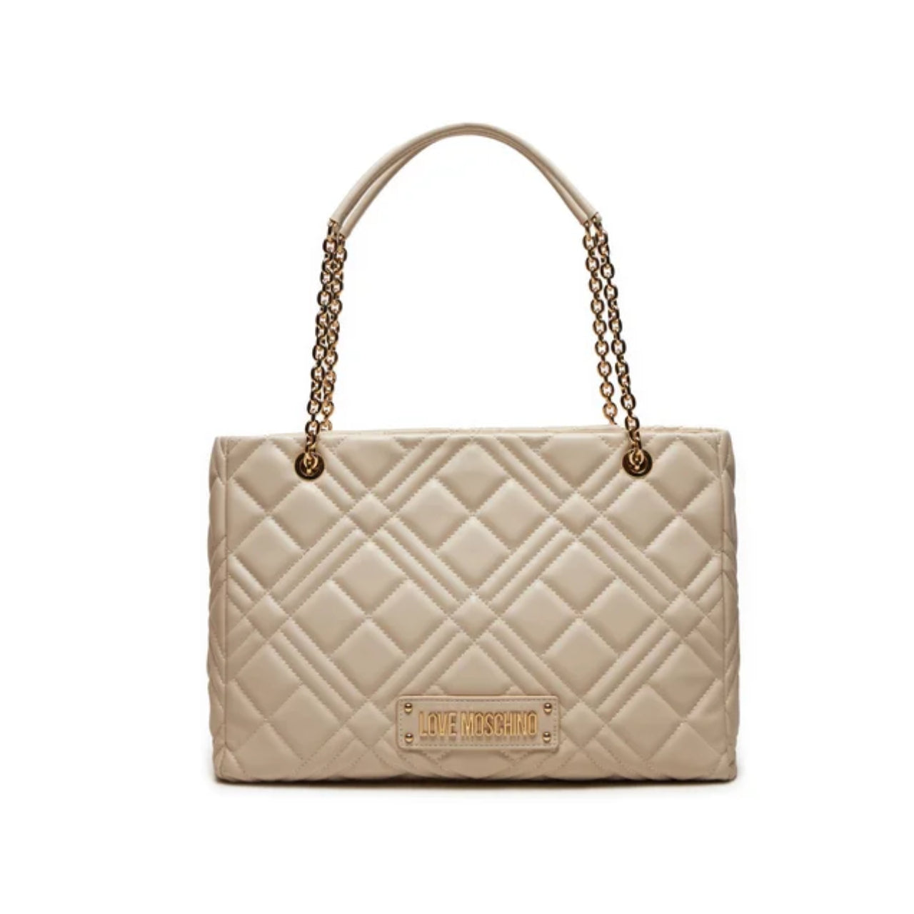 Borsa a Spalla Love Moschino Donna Quilted Avorio
